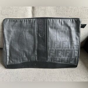 Fendi Zucchino Black Clutch